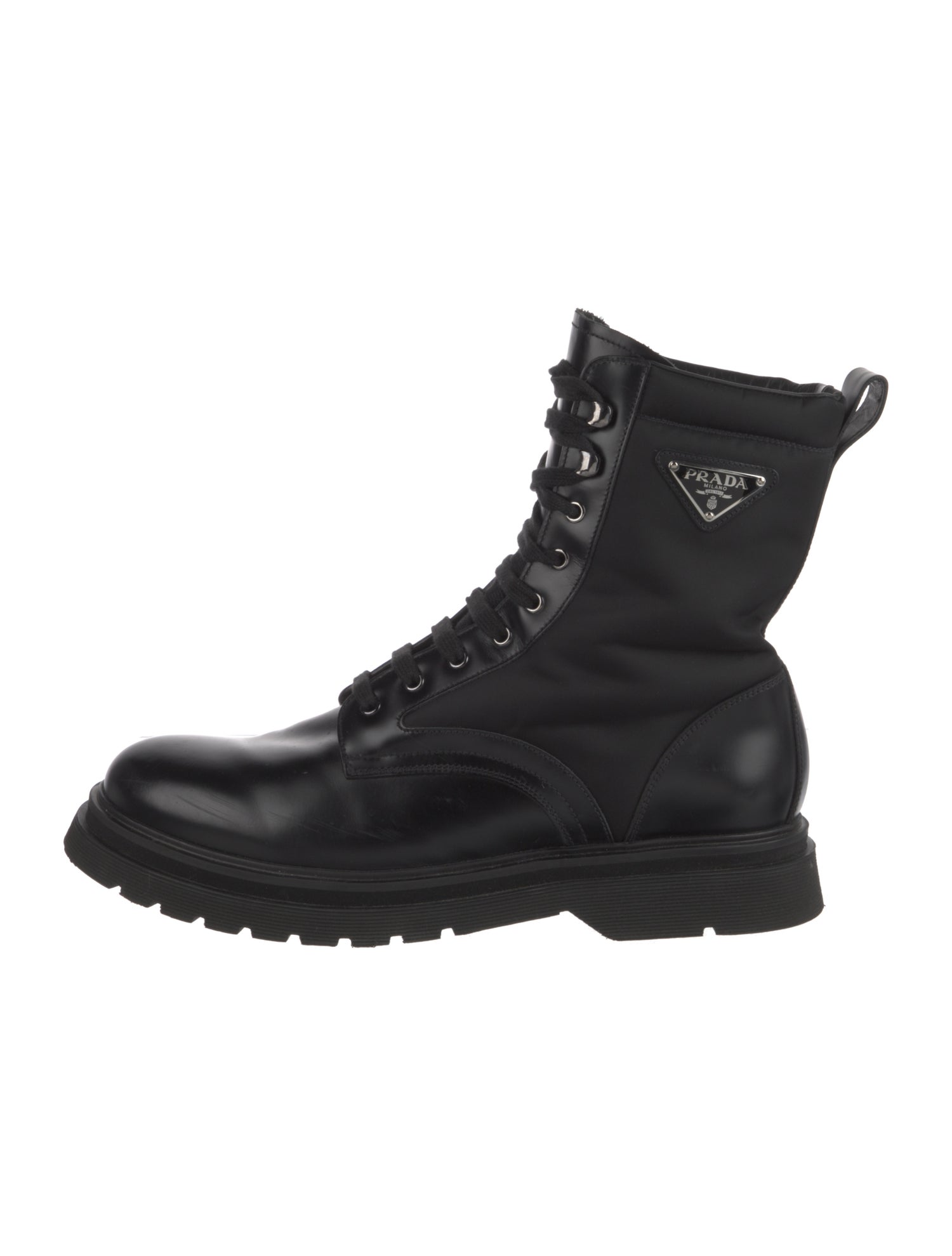 Prada Leather Combat Boots